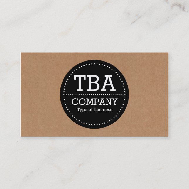 Svarten cirklar v3 - kartong visitkort (Framsida)