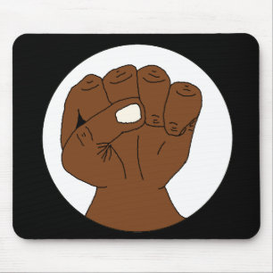 Svarten driver näven Mousepad Musmatta