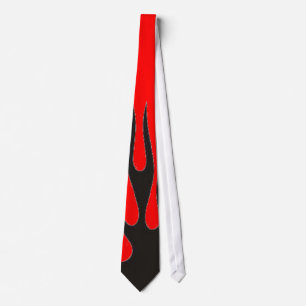 Svarten flammar (rött) slips