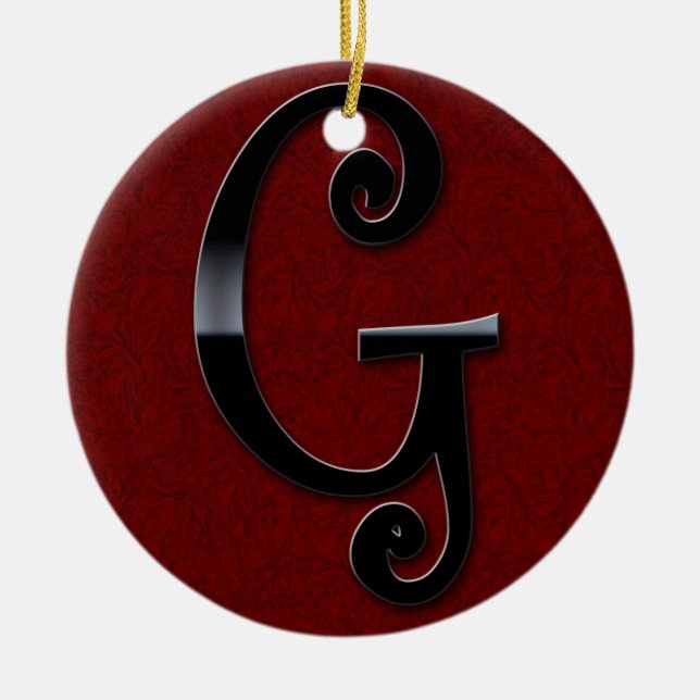 Svarten kommenterar Monogram - G Julgransprydnad Keramik (Framsidan)