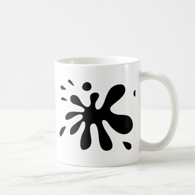 Svarten målar Splat Kaffemugg (Höger)