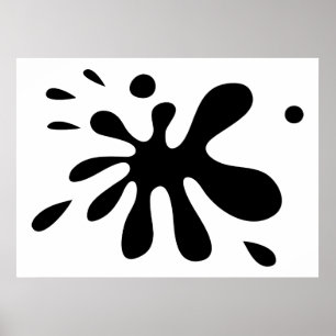 Svarten målar Splat Poster