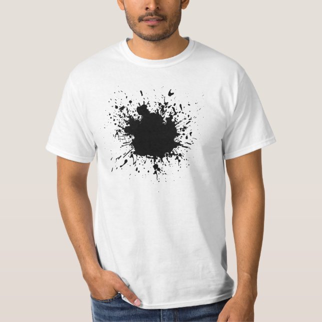 Svarten målar Splatterutslagsplatsen T Shirt (Framsida)