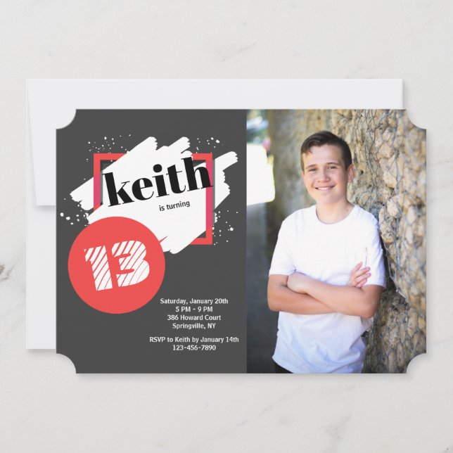 Svarten med rött specificerar inbjudningar (Framsida)