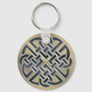 Svarten och brons den Celtic fnurran Keychain för Nyckelring