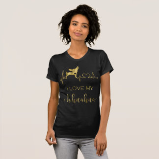 Svarten och guld omkullkastar t-shirt