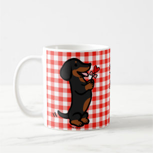 Svarten och solbrännan slätar Haired tax Kaffemugg