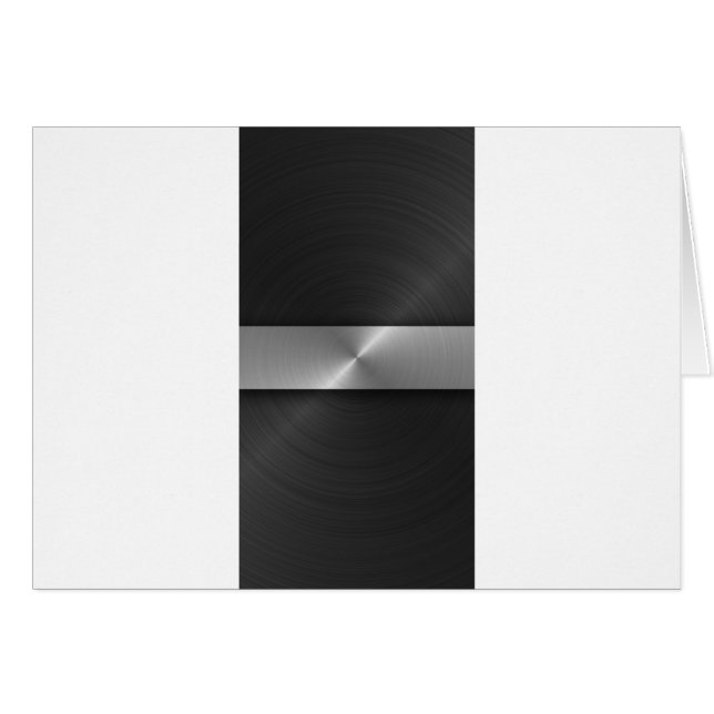 Svarten och stålsätter hälsningskort (Framsidan Horizontal)