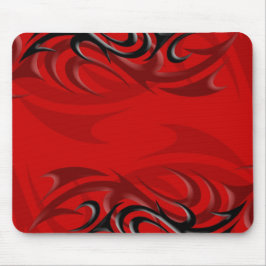 Svarten på rött "röker" Mousepad Musmatta