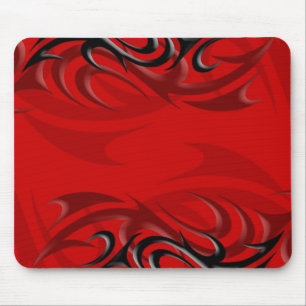 Svarten på rött "röker" Mousepad Musmatta