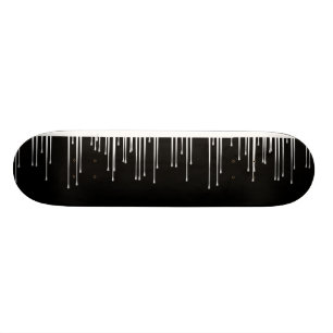 Svarten på vit målar droppandear skateboard bräda 21,5 cm