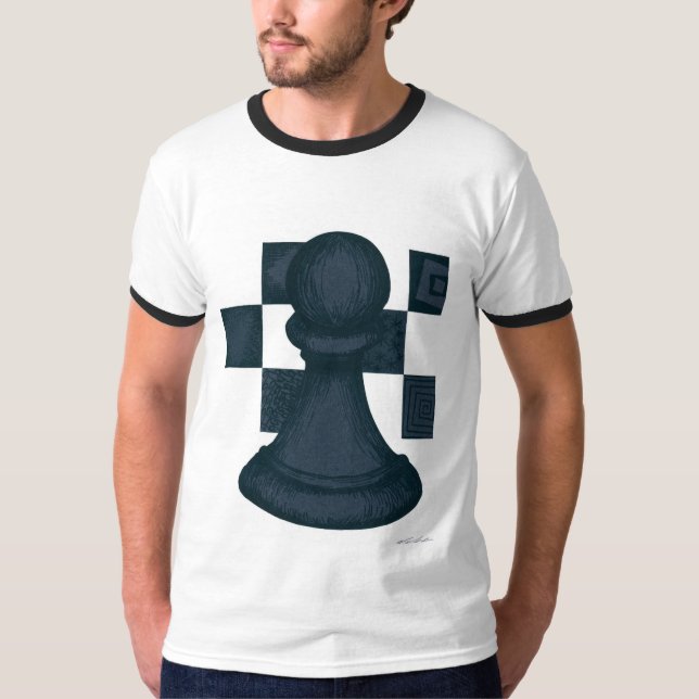 Svarten pantsätter t-shirt (Framsida)