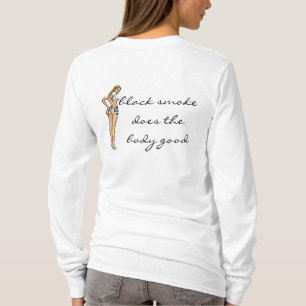 svarten röker den reviderade hoodien t-shirt