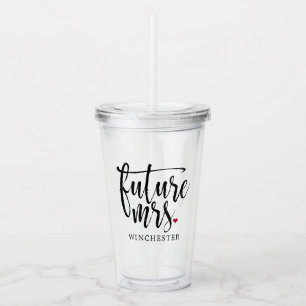 Svarten skrivar framtida Fru (namn) Take Away Mugg