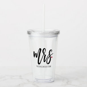 Svarten skrivar Fru (namn) Take Away Mugg