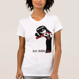 Svarten skuggar vit tee shirt