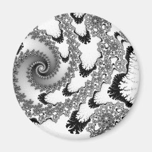 Svarten spontar magneten magnet