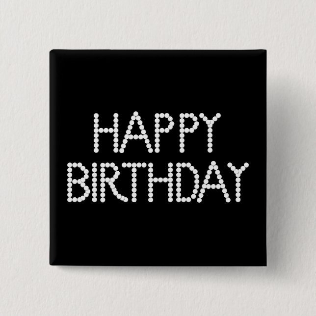 Svarten & vit för BonBonpartygrattis på Knapp (Framsida)