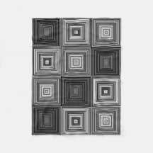 Svarten, vit och grått kvadrerar filten