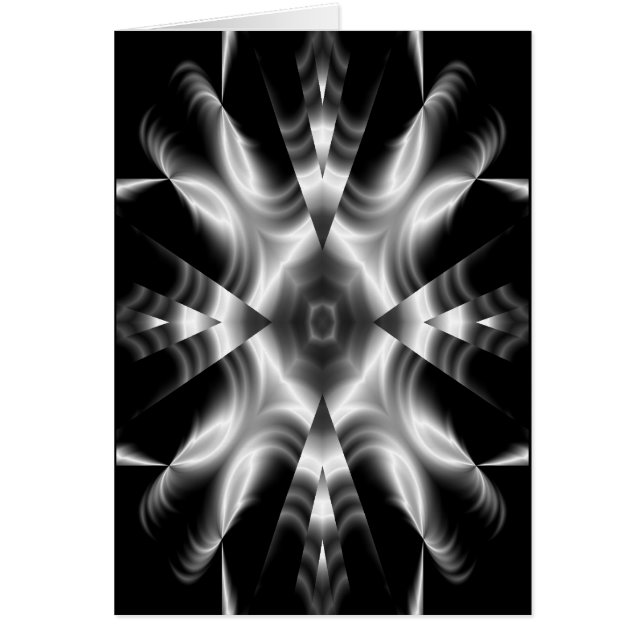 Svarten & vit och skuggar av grått hälsningskort (Framsidan)