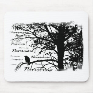 Svarten & vit Silhouette Nevermore korpsvart Musmatta