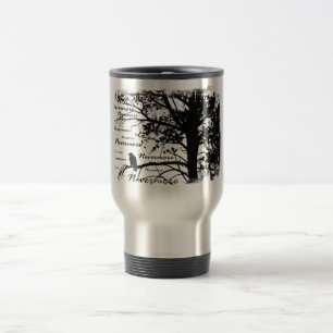 Svarten & vit Silhouette Nevermore korpsvart Resemugg