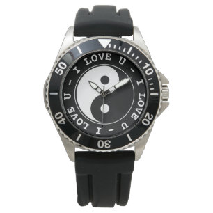 Svarten & vit - Yin & Yang älskar jag dig Armbandsur