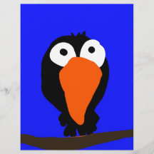 Svartfågel från teckning