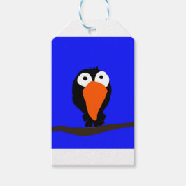 Svartfågel från teckning presentetikett