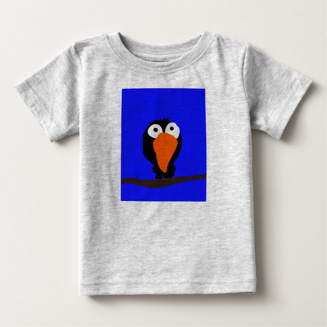 Svartfågel från teckning t-shirt (Framsida)