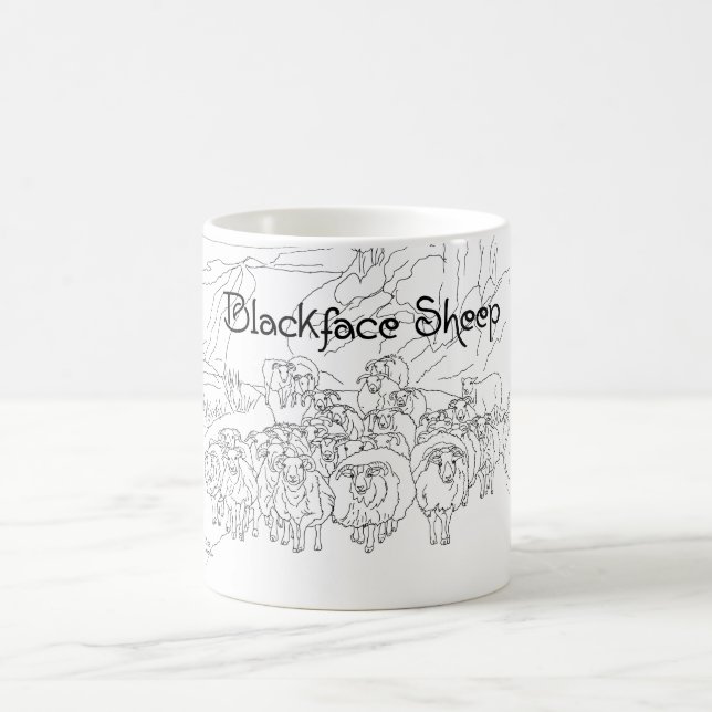 Svartfår får Skottland Kaffemugg (Center)
