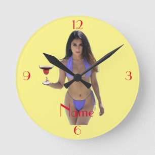 Svartfärgad Bikini Beauty Thunder_Cove Rund Klocka