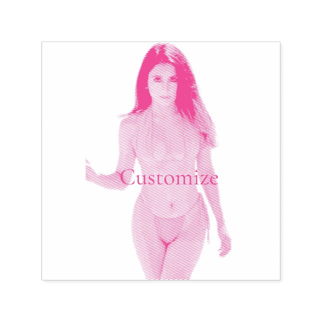 Svartfärgad Bikini Beauty Thunder_Cove Självfärgande Stämpel (Design)