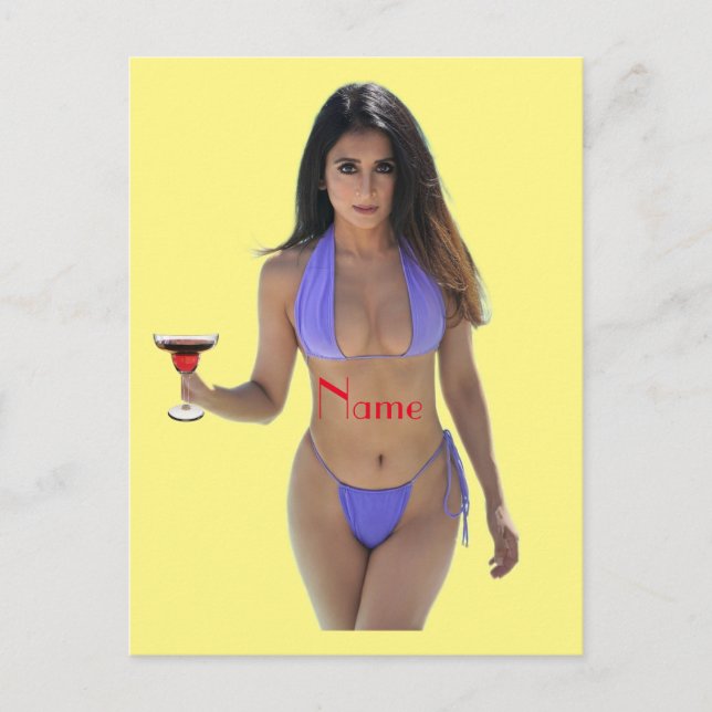 Svartfärgad Bikini Beauty Thunder_Cove Vykort (Framsida)
