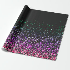Svartfärgad Glitter-dekorfärg Presentpapper