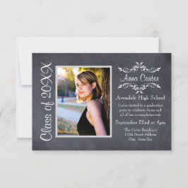 Svartfärgad/Grått-kalkboard -3x5 Studenten meddela Inbjudningar