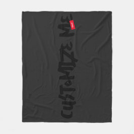 Svartfärgad handskrift för tonfärgad tonfärgstryck fleecefilt