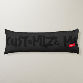 Svartfärgad handskrift för tonfärgad tonfärgstryck kroppskudde