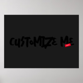 Svartfärgad handskrift för tonfärgad tonfärgstryck poster