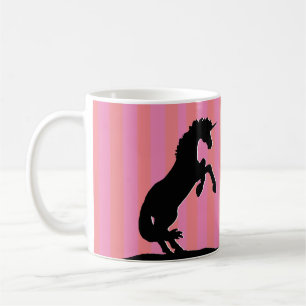 Svartfärgad hörselmajs (rosa striped) kaffemugg