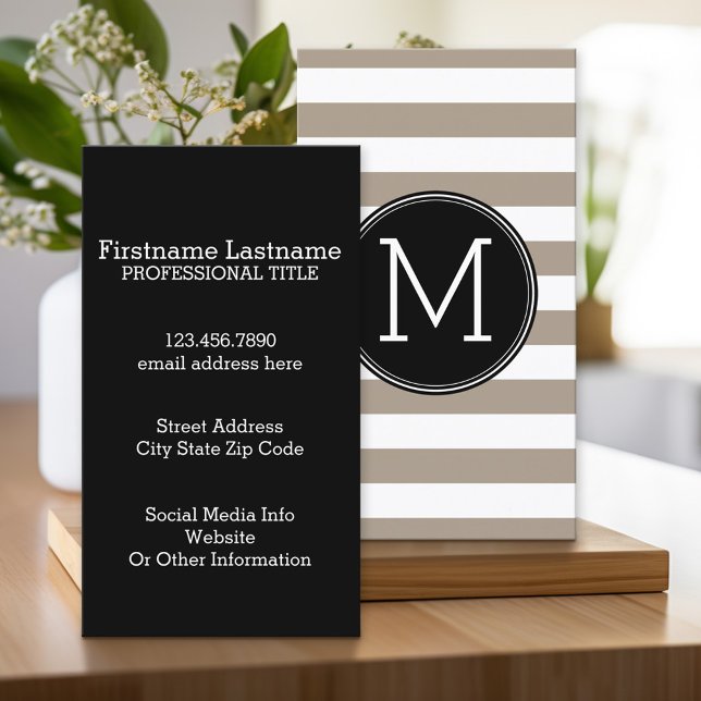 Svartfärgad Mönster-mosé med spetsiga spetsar Visitkort (Custom Printed Business Card)