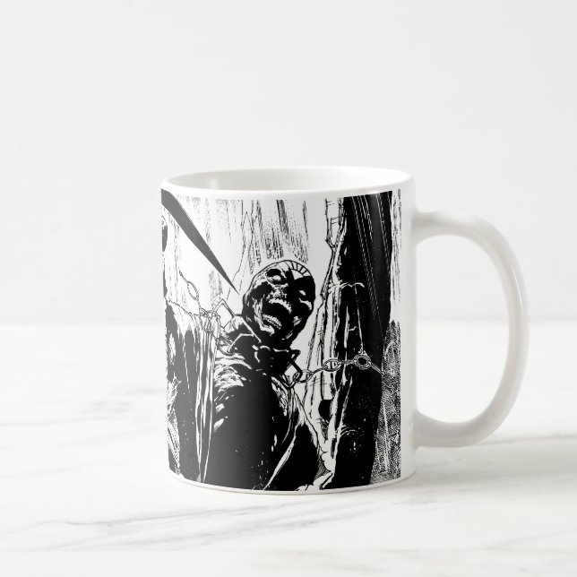 Svartfärgad skärm - svart och vitt kaffemugg (Höger)
