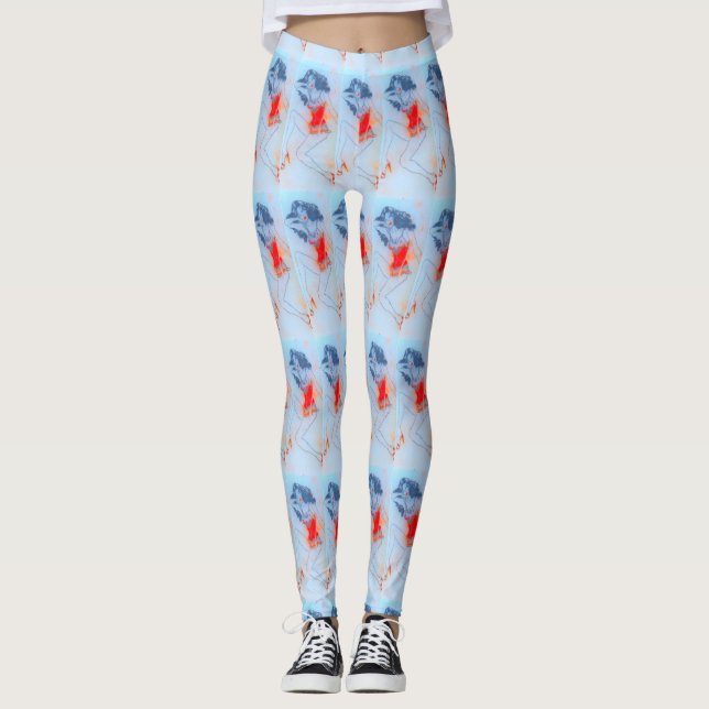 svartfärgad skönhetsvit leggings (Framsida)