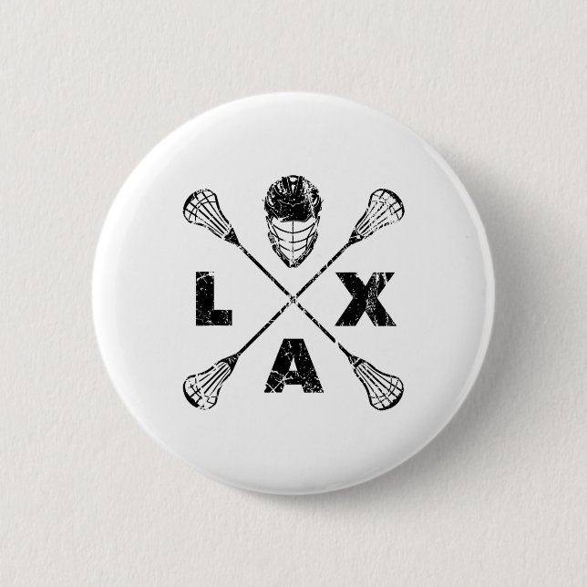 Svartfärgen Lacrosse Lax Kor Knapp (Framsida)