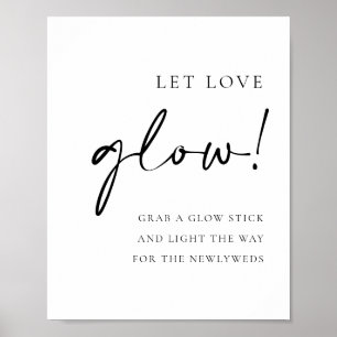 Svartfet handskript som tillåter att Kärlek glöder Poster