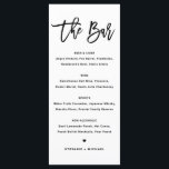 Svartfet modern kalligrafi Bröllop Pub Meny<br><div class="desc">Lägg till det här anpassadet på dryckesmenykortspapperet i händelsetabellen. Den har modern kalligrafi och enkel typografi i svart. Detta moderna menykort för kalligrafi i pub är perfekt för bröllop,  möhippor,  babyduschar och så mycket mer.</div>