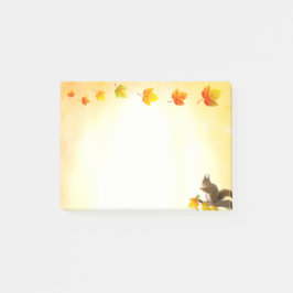 Svartfil och Höst löv efterhandsanteckningar Post-it Block