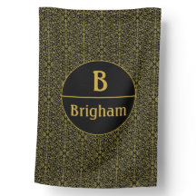 Svartfiligree Split Monogram från Guld