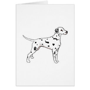 Svartfläckig Dalmatian Hälsningskort