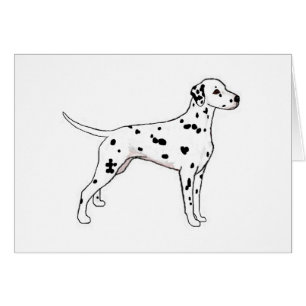 Svartfläckig Dalmatian Hälsningskort
